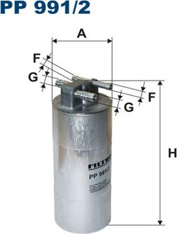 Filtron PP991/2 - Топливный фильтр autosila-amz.com