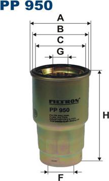 Filtron PP950 - Топливный фильтр autosila-amz.com