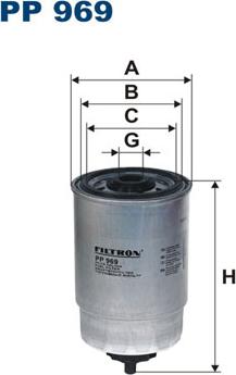Filtron PP969 - Топливный фильтр autosila-amz.com