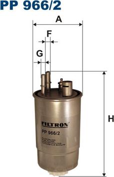 Filtron PP966/2 - Топливный фильтр autosila-amz.com