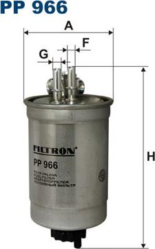 Filtron PP966 - Топливный фильтр autosila-amz.com