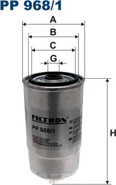 Filtron PP968/1 - Топливный фильтр autosila-amz.com