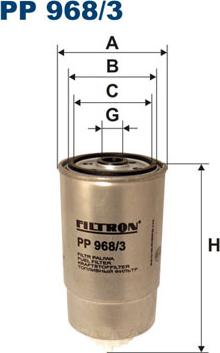 Filtron PP968/3 - Топливный фильтр autosila-amz.com