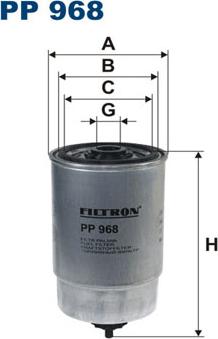 Filtron PP968 - Топливный фильтр autosila-amz.com