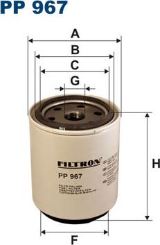 Filtron PP967 - Топливный фильтр autosila-amz.com