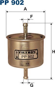 Filtron PP902 - Топливный фильтр autosila-amz.com