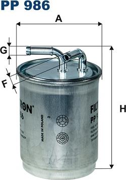 Filtron PP986 - Топливный фильтр autosila-amz.com