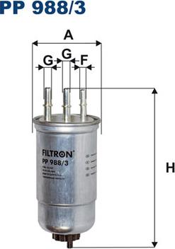 Filtron PP988/3 - Топливный фильтр autosila-amz.com