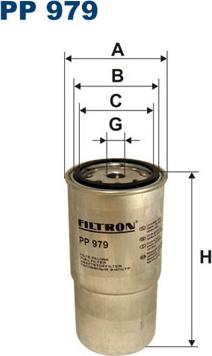 Filtron PP979 - Топливный фильтр autosila-amz.com