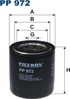 Filtron PP972 - Топливный фильтр autosila-amz.com