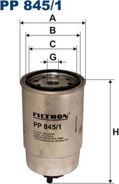 Filtron PP845/1 - Топливный фильтр autosila-amz.com