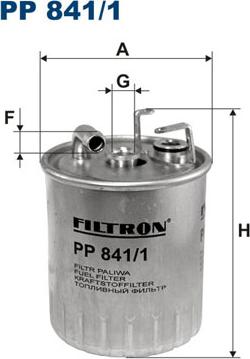 Filtron PP841/1 - Топливный фильтр autosila-amz.com