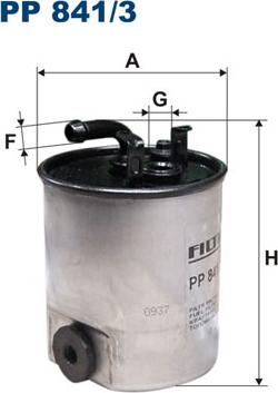 Filtron PP841/3 - Топливный фильтр autosila-amz.com