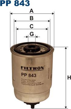 Filtron PP843 - Топливный фильтр autosila-amz.com