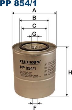 Filtron PP854/1 - Топливный фильтр autosila-amz.com