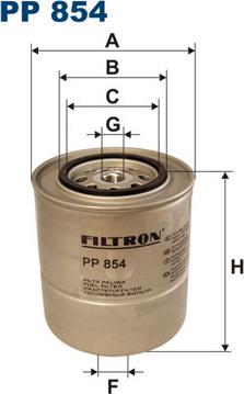 Filtron PP854 - Топливный фильтр autosila-amz.com