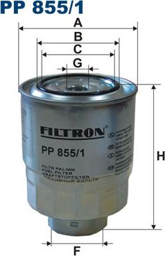 Filtron PP855/1 - Топливный фильтр autosila-amz.com