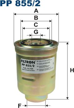 Filtron PP855/2 - Топливный фильтр autosila-amz.com