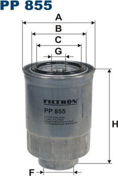Filtron PP855 - Топливный фильтр autosila-amz.com