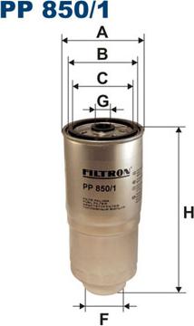 Filtron PP850/1 - Топливный фильтр autosila-amz.com
