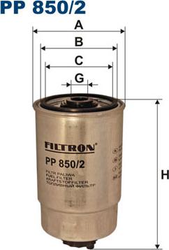 Filtron PP850/2 - Топливный фильтр autosila-amz.com