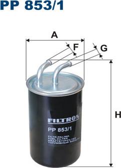 Filtron PP853/1 - Топливный фильтр autosila-amz.com