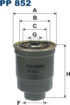 Filtron PP852 - Топливный фильтр autosila-amz.com
