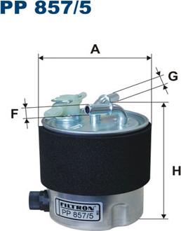 Filtron PP857/5 - Топливный фильтр autosila-amz.com
