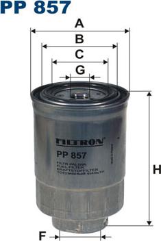 Filtron PP857 - Топливный фильтр autosila-amz.com