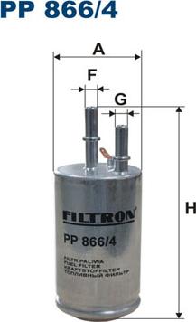 Filtron PP866/4 - Топливный фильтр autosila-amz.com
