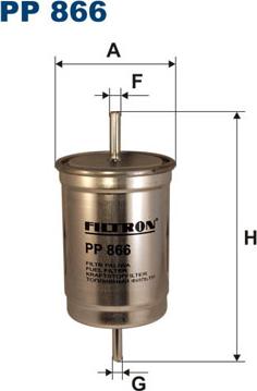 Filtron PP866 - Топливный фильтр autosila-amz.com