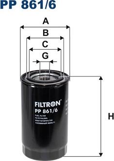 Filtron PP861/6 - Топливный фильтр autosila-amz.com