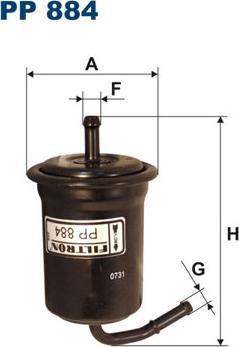 Filtron PP884 - Топливный фильтр autosila-amz.com