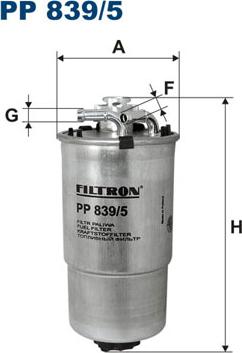 Filtron PP839/5 - Топливный фильтр autosila-amz.com