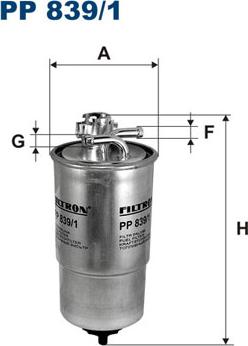 Filtron PP839/1 - Топливный фильтр autosila-amz.com