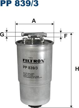 Filtron PP839/3 - Топливный фильтр autosila-amz.com