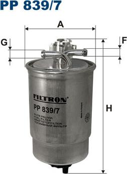 Filtron PP839/7 - Топливный фильтр autosila-amz.com