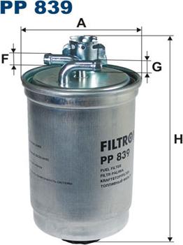 Filtron PP839 - Топливный фильтр autosila-amz.com