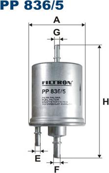 Filtron PP836/5 - Топливный фильтр autosila-amz.com