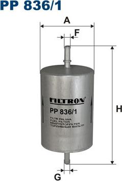 Filtron PP836/1 - Топливный фильтр autosila-amz.com