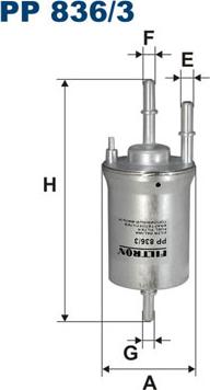 Filtron PP836/3 - Топливный фильтр autosila-amz.com