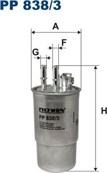 Filtron PP838/3 - Топливный фильтр autosila-amz.com