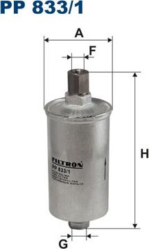 Filtron PP833/1 - Топливный фильтр autosila-amz.com