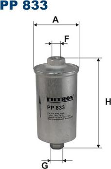 Filtron PP833 - Топливный фильтр autosila-amz.com