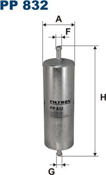 Filtron PP832 - Топливный фильтр autosila-amz.com