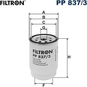 Filtron PP 837/3 - Топливный фильтр autosila-amz.com