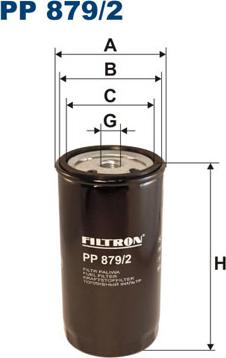 Filtron PP879/2 - Топливный фильтр autosila-amz.com