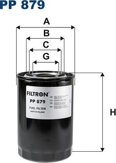 Filtron PP879 - Топливный фильтр autosila-amz.com