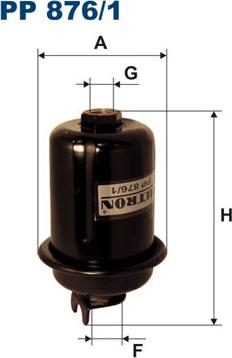 Filtron PP876/1 - Топливный фильтр autosila-amz.com