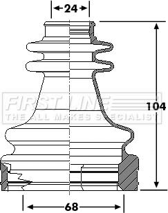 First Line FCB6196 - Пыльник, приводной вал autosila-amz.com